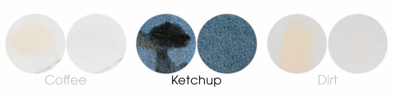 ketchup on denim before and after